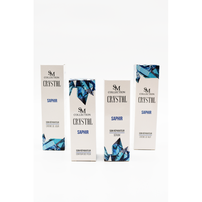 Crème de nuit à la poudre de saphir 50ml 100% naturelle SM collection CRYSTAL