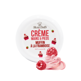 Crème mains et pieds - muffin à la framboise - 50ml 100% naturelle - Format voyage Stani chef\'s