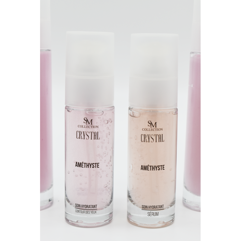 Crème pour le contour des yeux à la poudre d'améthyste 30ml 100% naturelle SM collection CRYSTAL