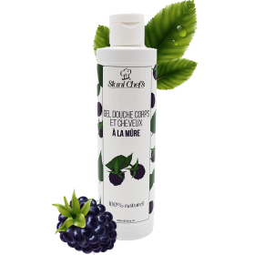 2 en 1 Gel douche corps et shampoing à la mûre - 250ml 100% naturel Stani chef\'s