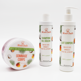 2en 1Gel douche corps et shampoing à la noix de coco, mangue & fruit de la passion - 250ml 100% naturel Stani chef\'s