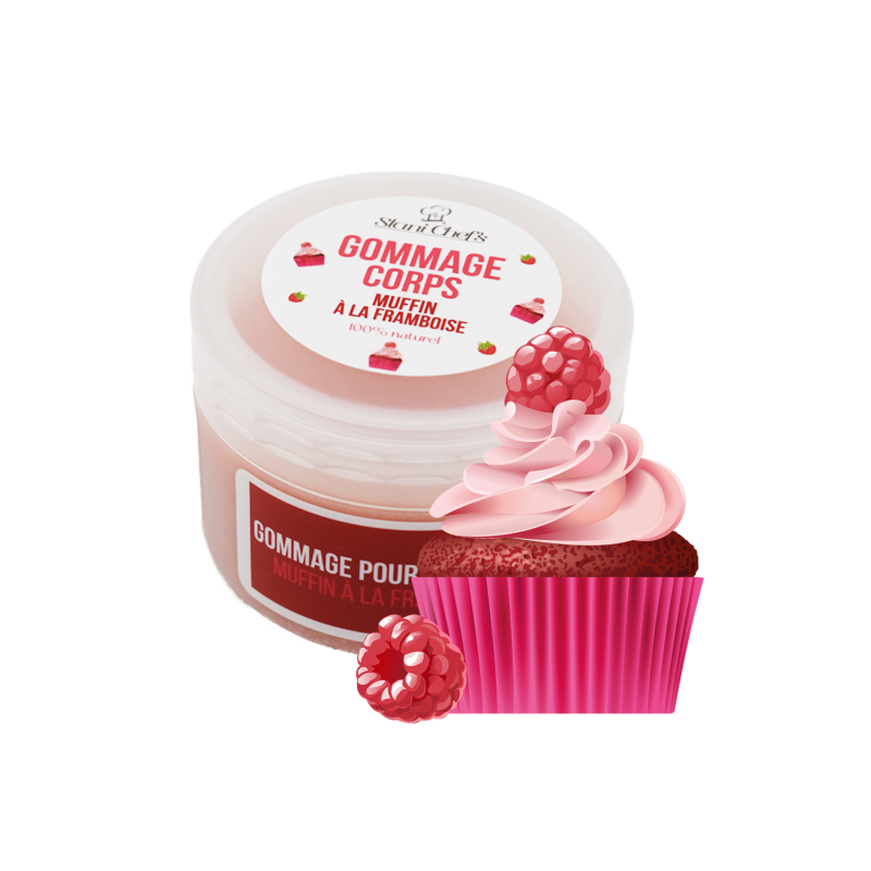 Gommage corps - muffin à la framboise - 100ml 100% naturel Stani chef\'s