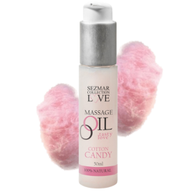 Huile de massage barbe à papa 100% naturelle 50ml Sezmar Love