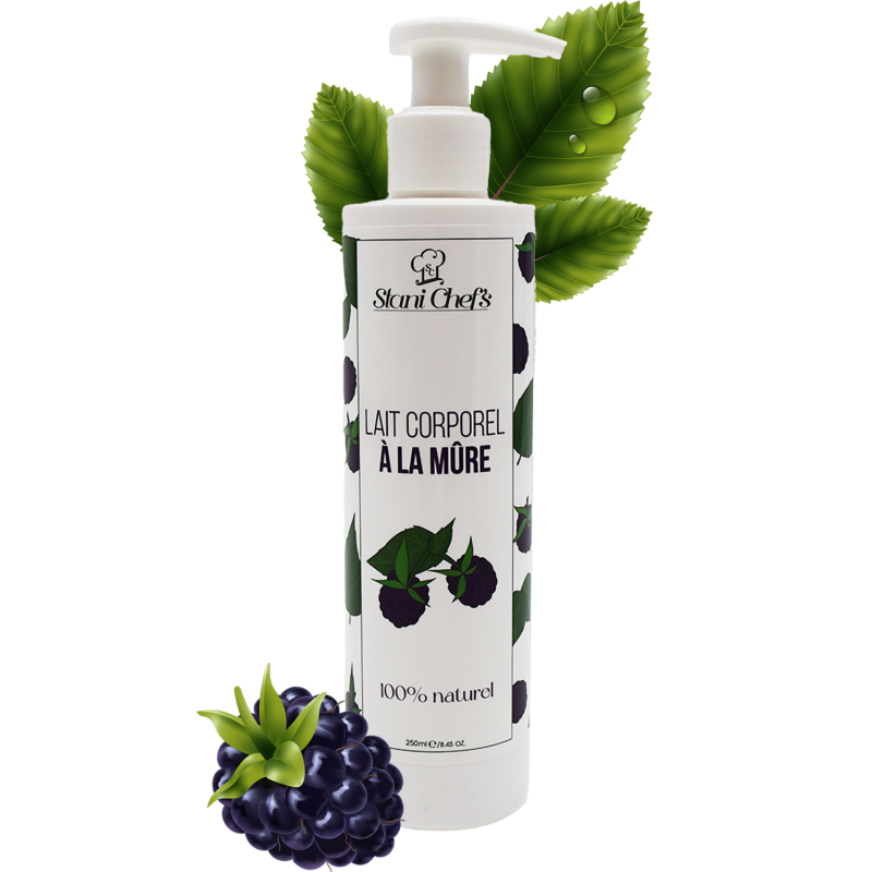 Lait corps hydratant à la mûre - 250ml 100% naturel Stani chef\'s