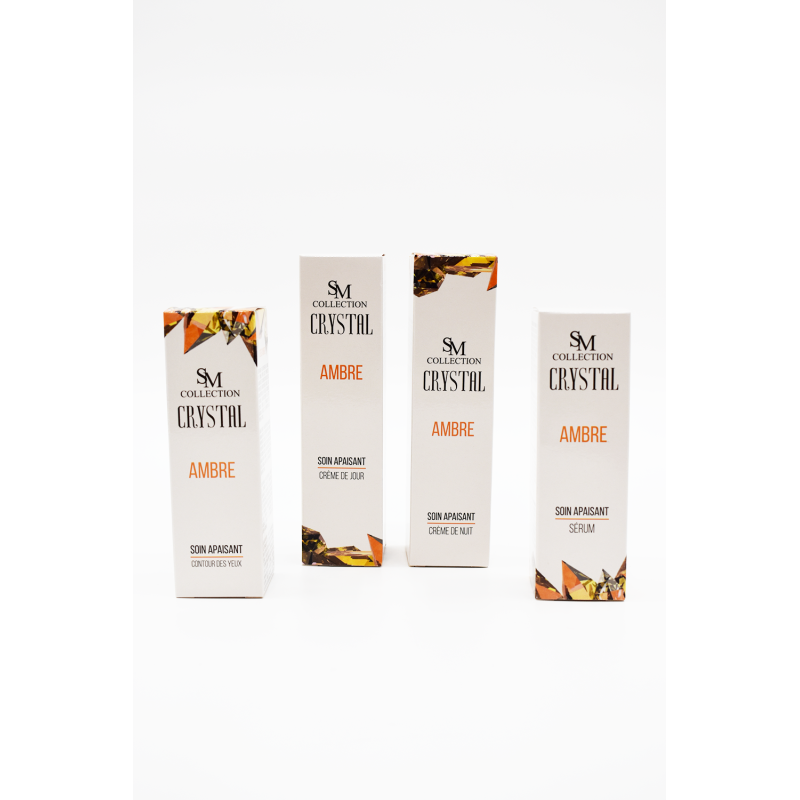 Crème contour des yeux à la poudre d'ambre 30ml 100% naturelle SM collection CRYSTAL
