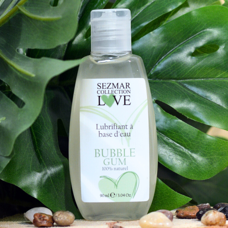 Lubrifiant à base d'eau 100% naturel Bubble Gum 90 ml Sezmar Love