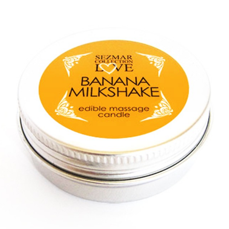 Mini Bougie de massage milkshake banane 100% naturelle 30ml Sezmar Love