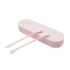 2 cotons tiges réutilisables + boite de rangement - Rose Cosmétique naturel