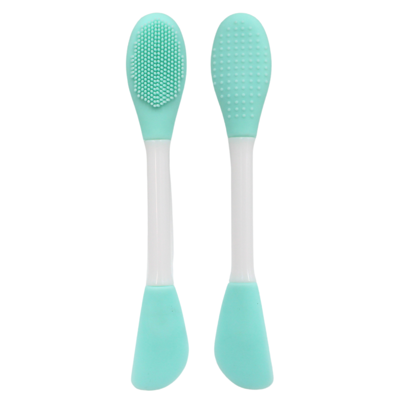 Spatule & brosse visage à double face bleue Cosmétique naturel