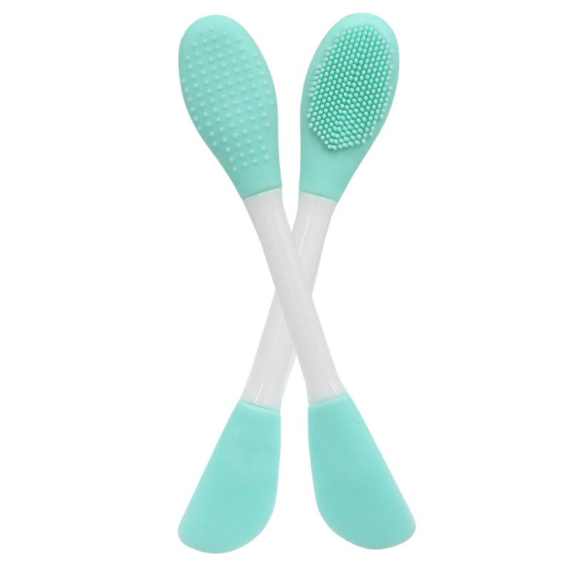 Spatule & brosse visage à double face bleue Cosmétique naturel