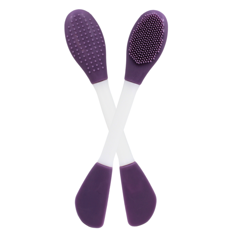 Spatule & brosse visage à double face violette Cosmétique naturel
