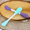 Spatule & brosse visage à double face violette Cosmétique naturel