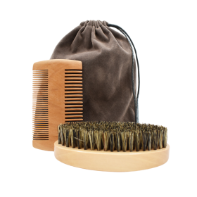 Kit brosse + peigne pour barbe et moustache Cosmétique naturel