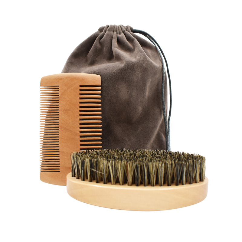 Kit brosse + peigne pour barbe et moustache Cosmétique naturel