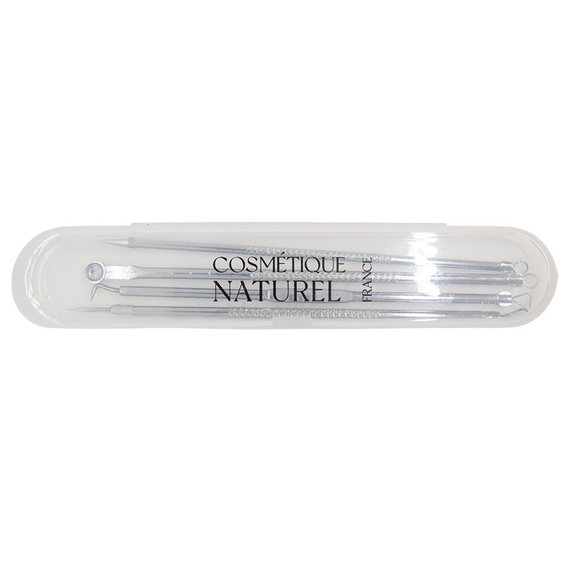 Kit de 4 extracteurs boutons et comédons + boitier Cosmétique naturel